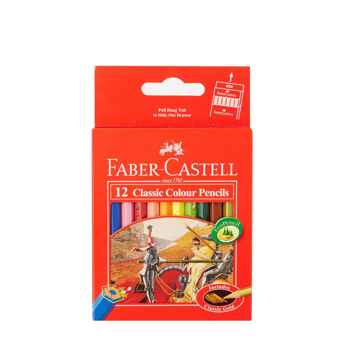 Faber-Castell Classic 12 Short Colour Pencils PL115851