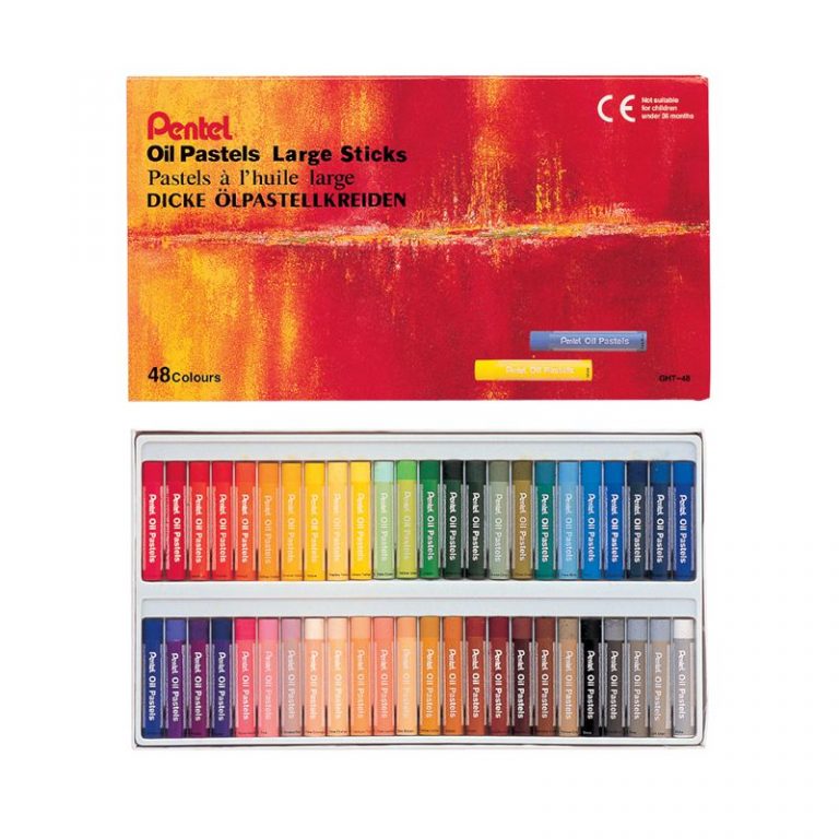 Pentel Oil Pastels Large Sticks 48 Colours GHT48 VIP Educational
